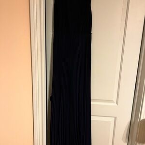 St. John Navy Strapless Dress